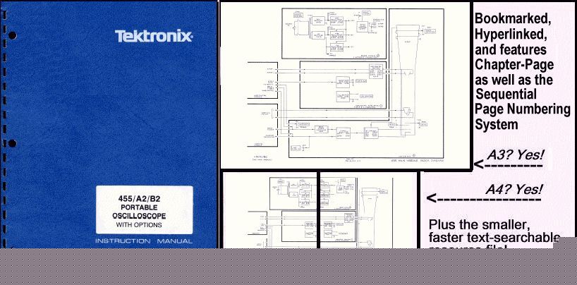 Tek 455 service/ops manual 2 res +text srch+A3+A4+xtras