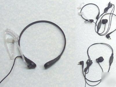 Throat-vibration radios ptt headset(2 pin) for motorola