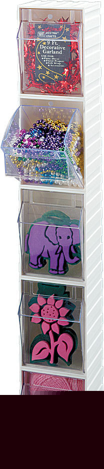 Wise 5 -4X6 tip out bins craft toy sm parts storage gr