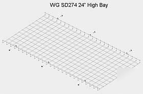 Graninger 5YA15 highbay fluorescent light fixture guard