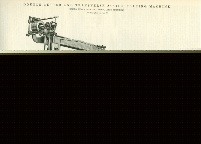 Large planing machine 1894 print double cutting