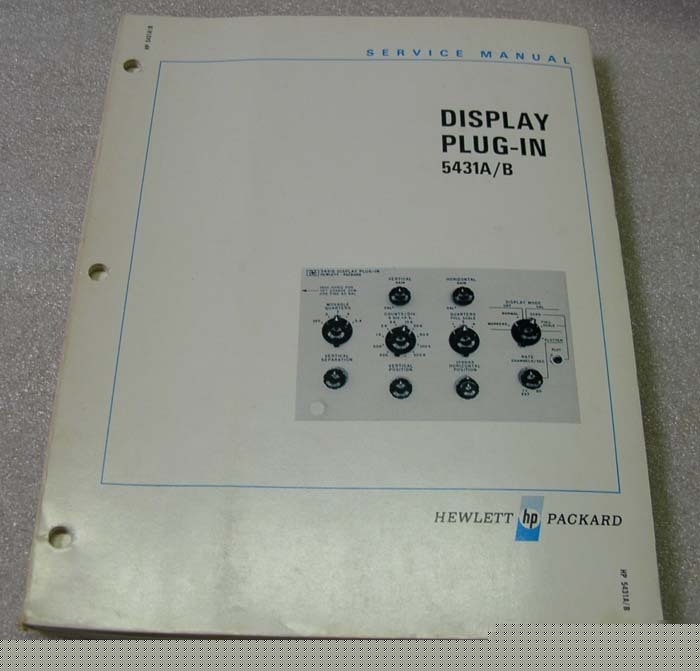 Hp 5431A /b display plug-in service manual []