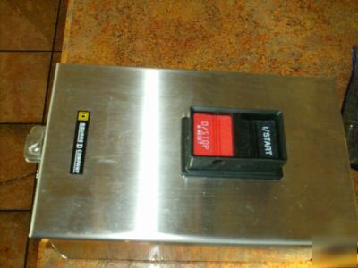 New square d stainless 3P motor starter with stop start 