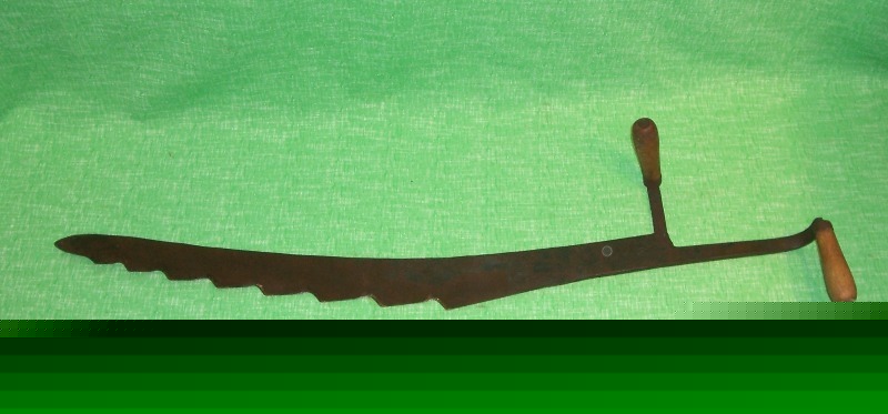 Primitive hand operated hay knife hand forged farm tool