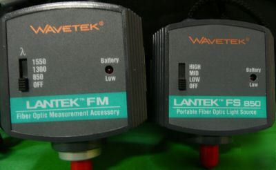 Wavetek lantek mm fiber optic test kit fs fm 850 1300