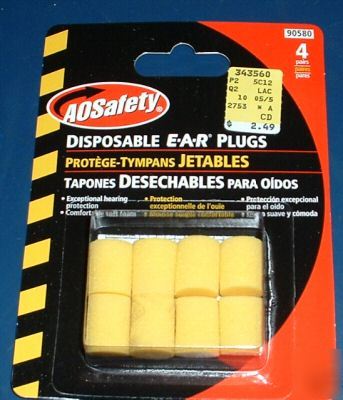 Ao safety e-a-r foam ear plugs 90580 = 