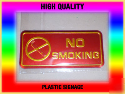 3 x durable high quality signage no smoking (al)