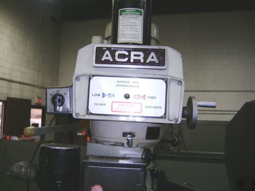 Acra 3 axis servo cnc mill 10X54 kurt power bar milling