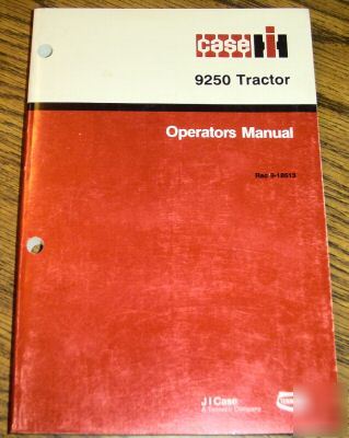 Case ih 9250 tractor operators owners manual book 