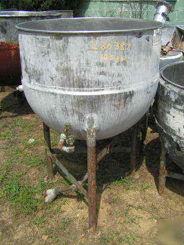 Groen stainless steel 100 gal tank kettle