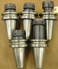 Mixed set of 5 bt 50 collet chucks holders (BT50)