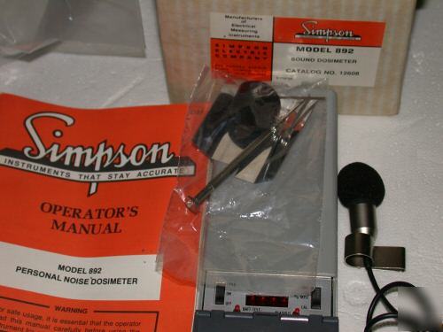 Simpson 892 noise dosimeter - sound measure instrument