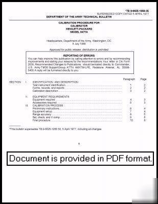 Agilent hp 8477A calibration manual HP8477A