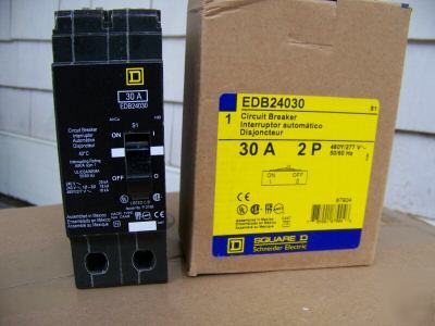 New square d EDB24030 2POLE 30AMP 480V circuit breaker 