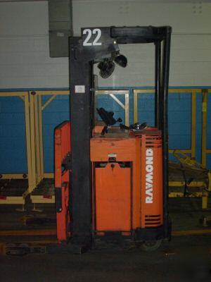 Raymond stand up electric forklift with charger