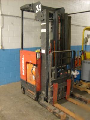 Raymond stand up electric forklift with charger