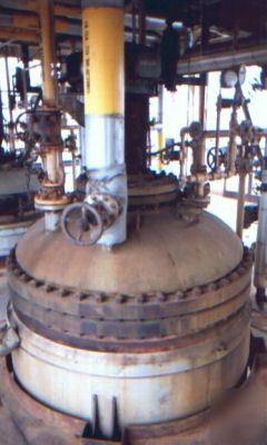 Reactor, 850 gallon, s/st, 50 psi int, jktd, agit, 5 hp