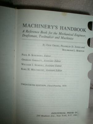 Set of two machinery's handbook 11TH and 20TH editions