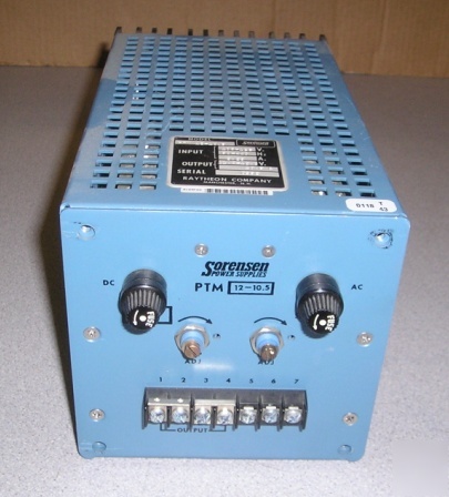Sorensen ptm 12-10.5 11.4-12.6V 10.5A power supply