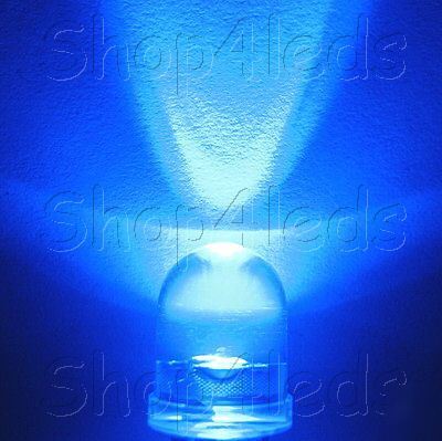 New 500 pcs 10MM 40Â° 5-chips blue led 100MA 130,000MCD 