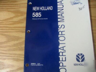 New holland 585 baler operators manual